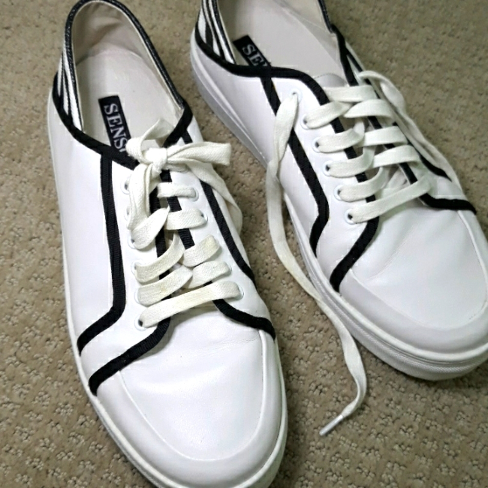 Senso navy  blue and white sneakers. Size 9.5